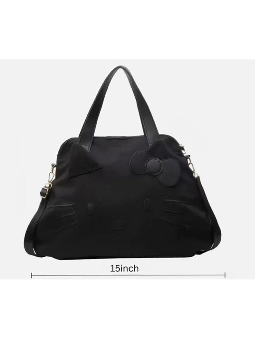 Wet n Wild Hello Kitty Black Tote Bag with Makeup Brush and Sponge Bundle